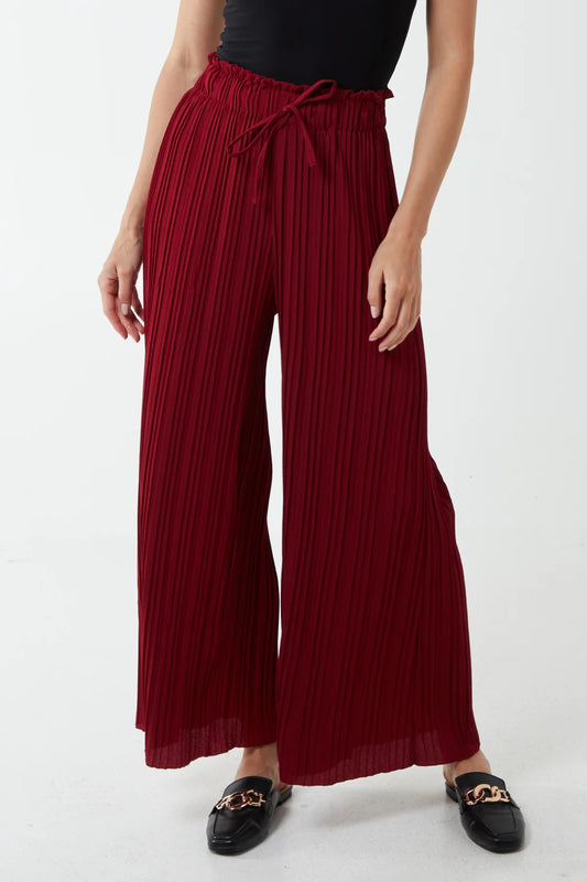 Wendy Wide Leg Pleated Trousers