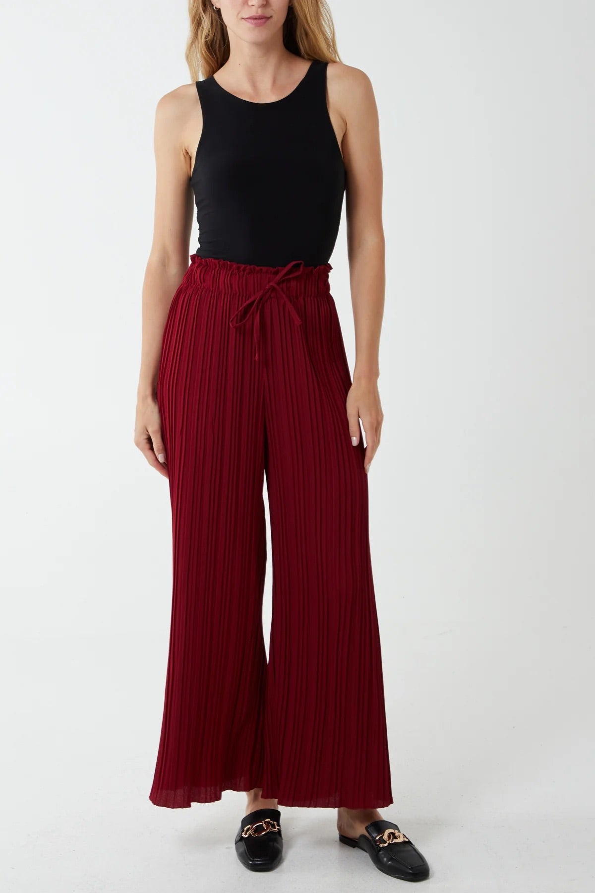 Wendy Wide Leg Pleated Trousers
