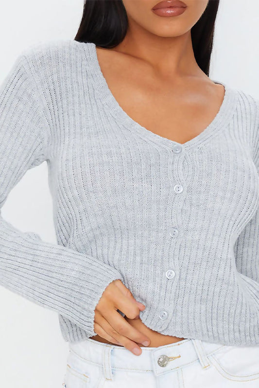 Pearl Button Front Cardigan