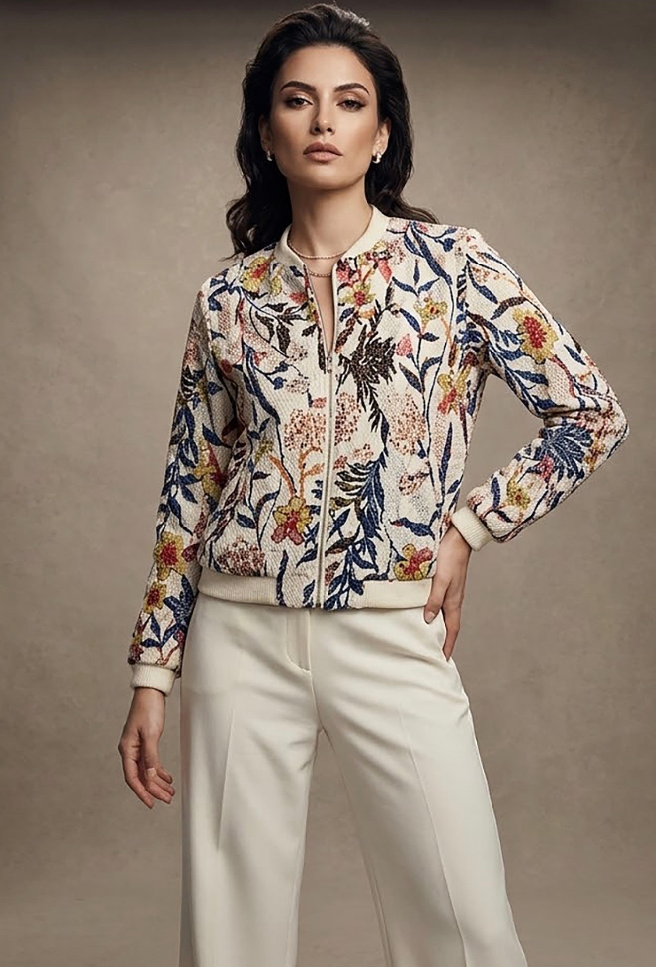 Lori Floral Bloom Bomber Jacket