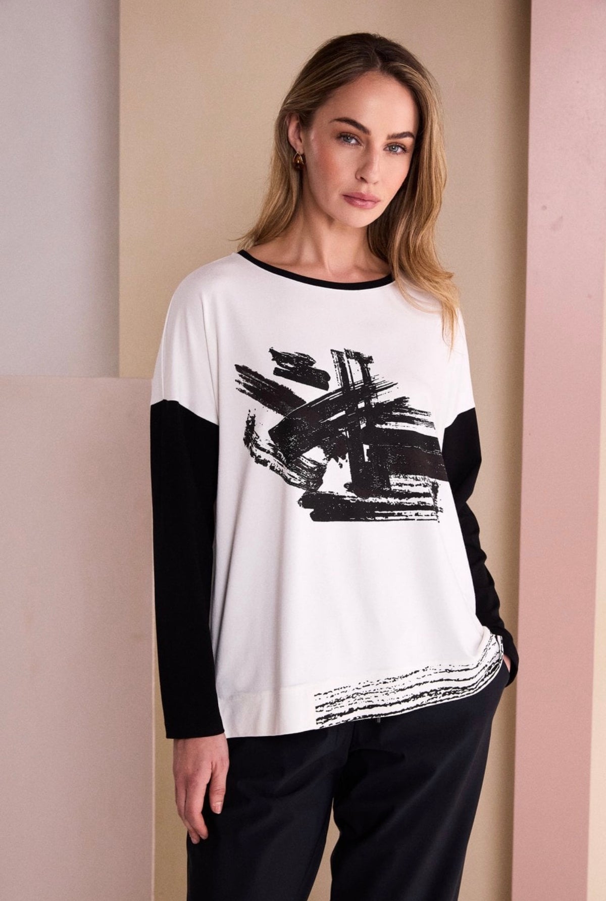 Naya Abstract Print Top NAW26147