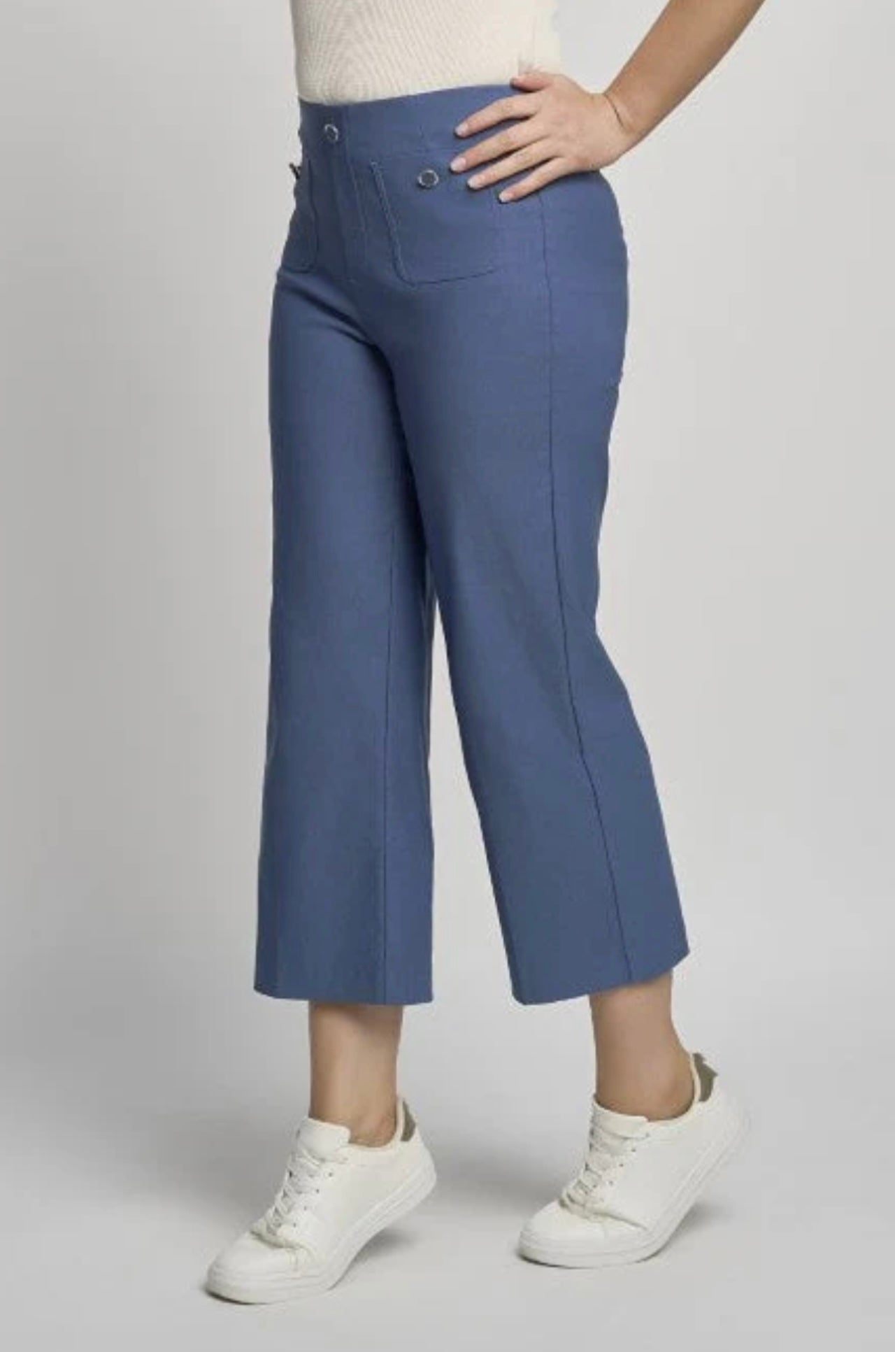 Pinns Cropped Wide Leg Trousers