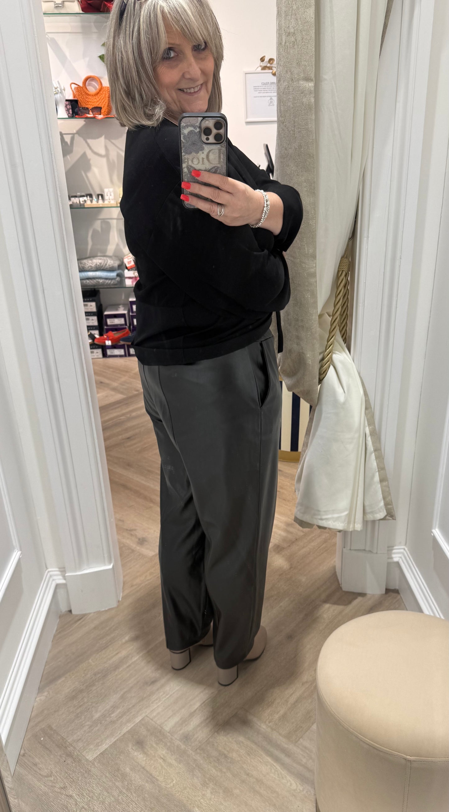 I.nco Faux Leather Trousers