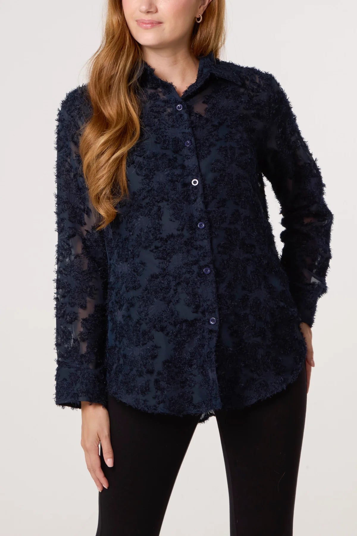 Adelaide Texture & Mesh Shirt Blouse