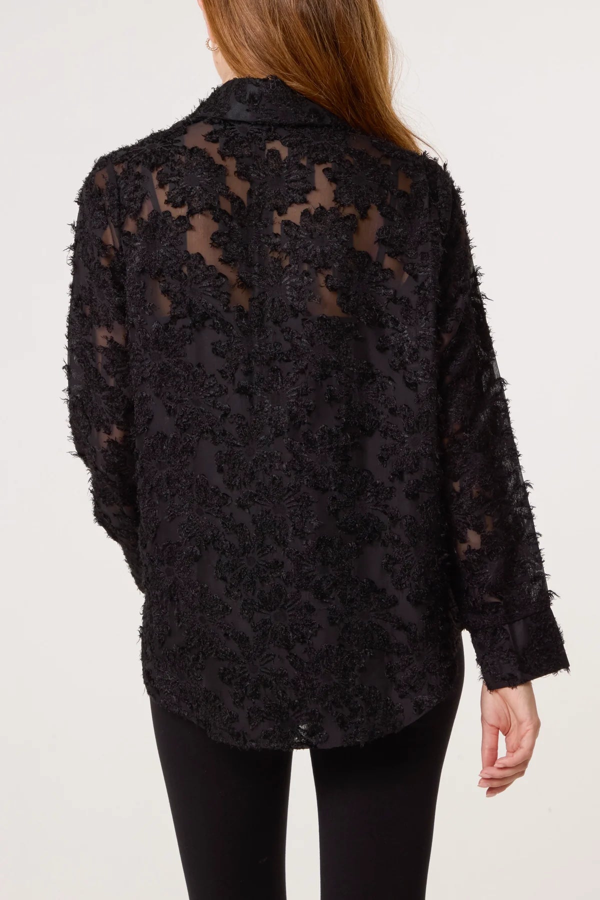 Adelaide Texture & Mesh Shirt Blouse