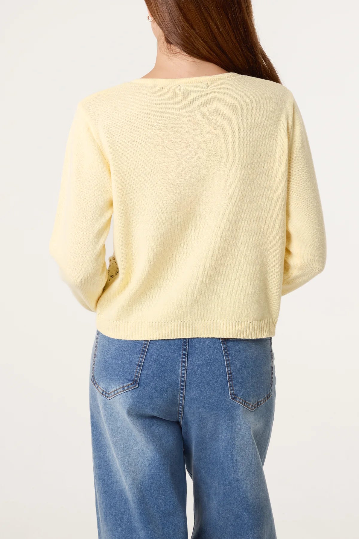 Amelia Crochet Knit Cardigan