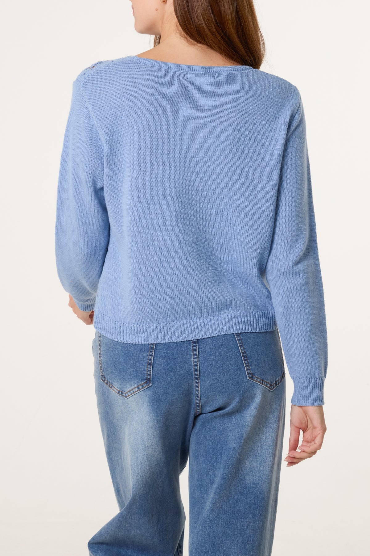 Amelia Crochet Knit Cardigan