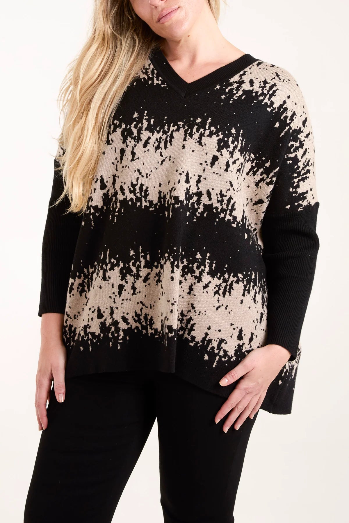 Zena Abstract Animal Print Jumper
