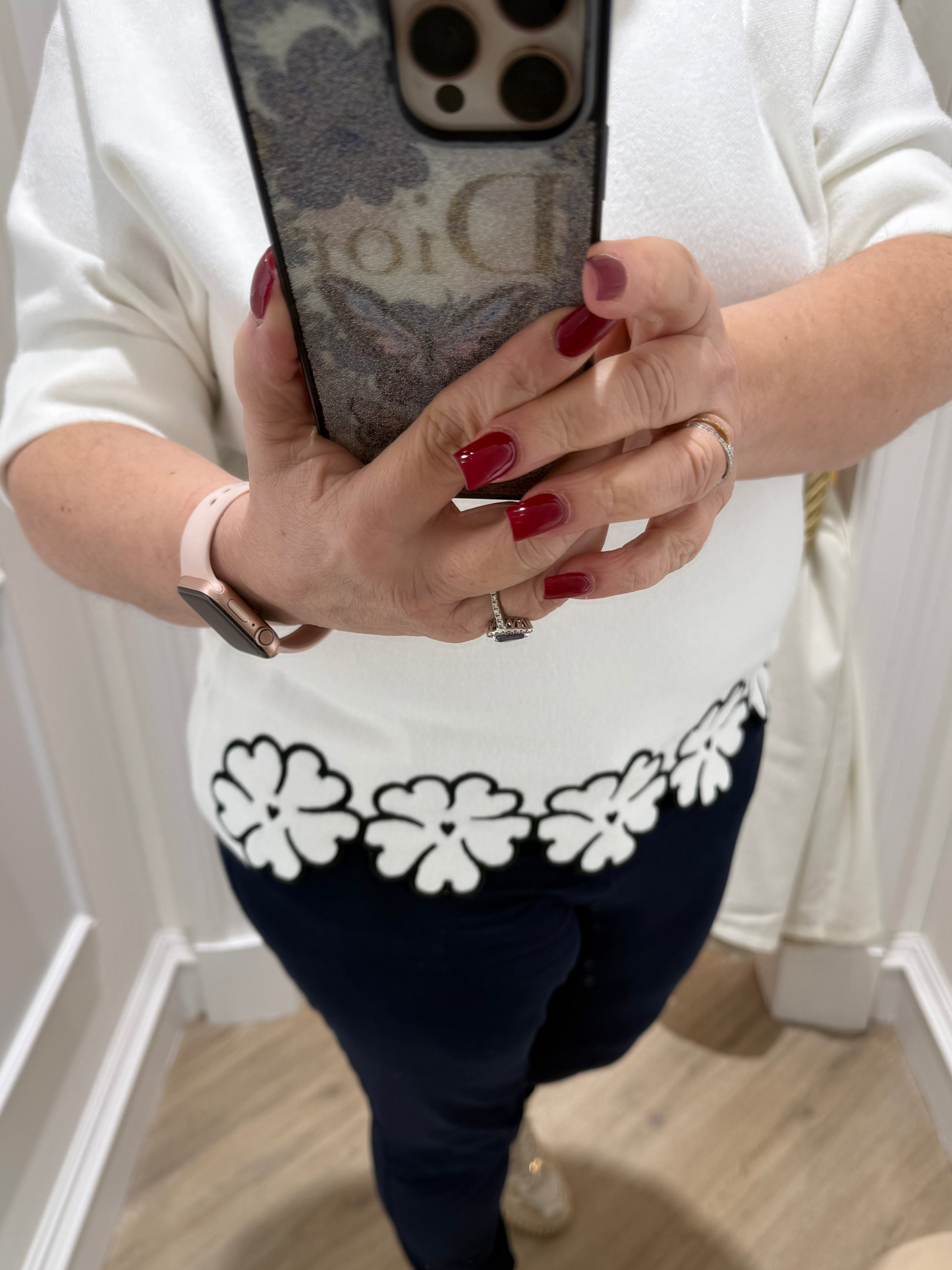 Charm Floral Hem Jumper