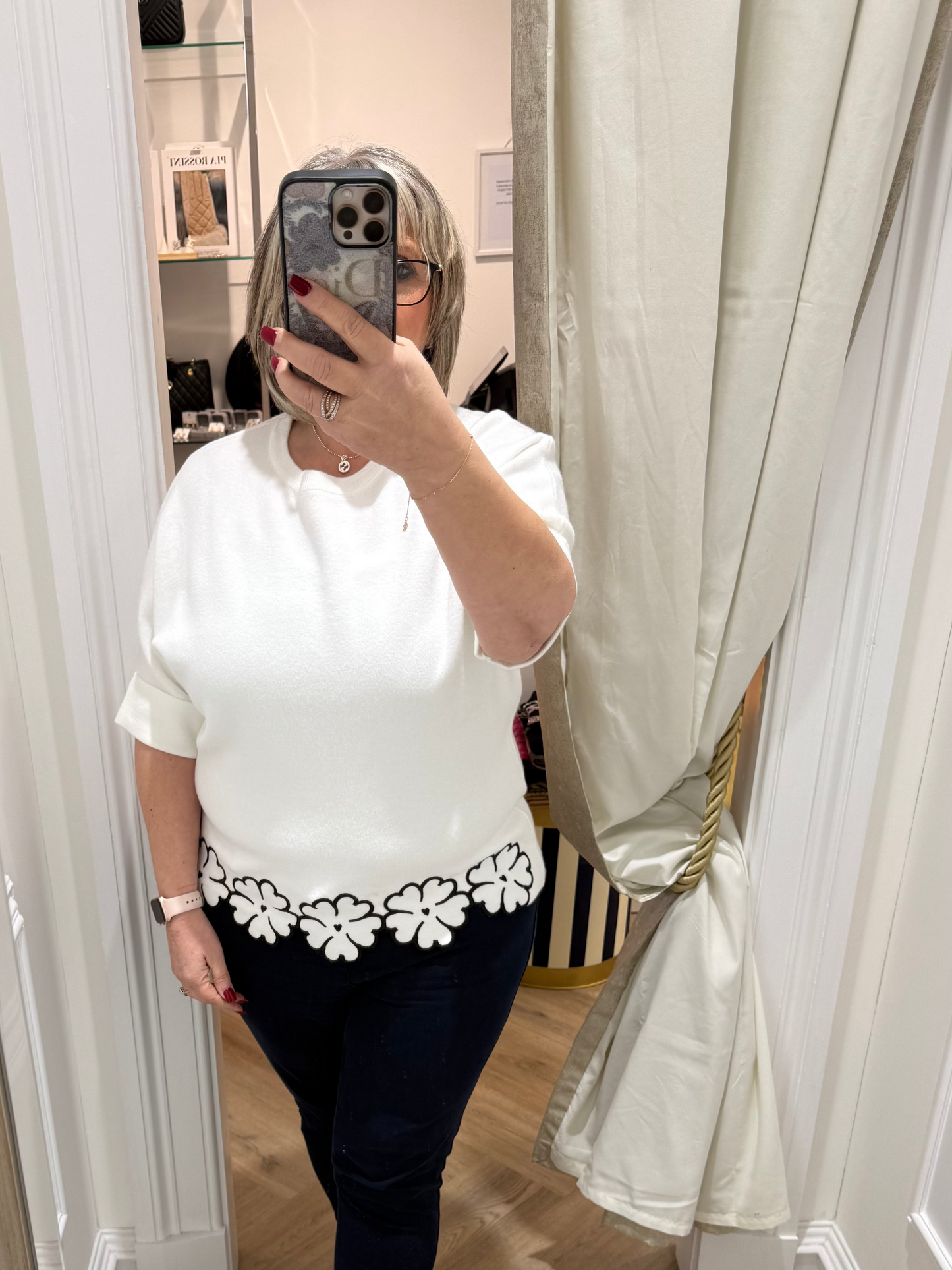 Charm Floral Hem Jumper