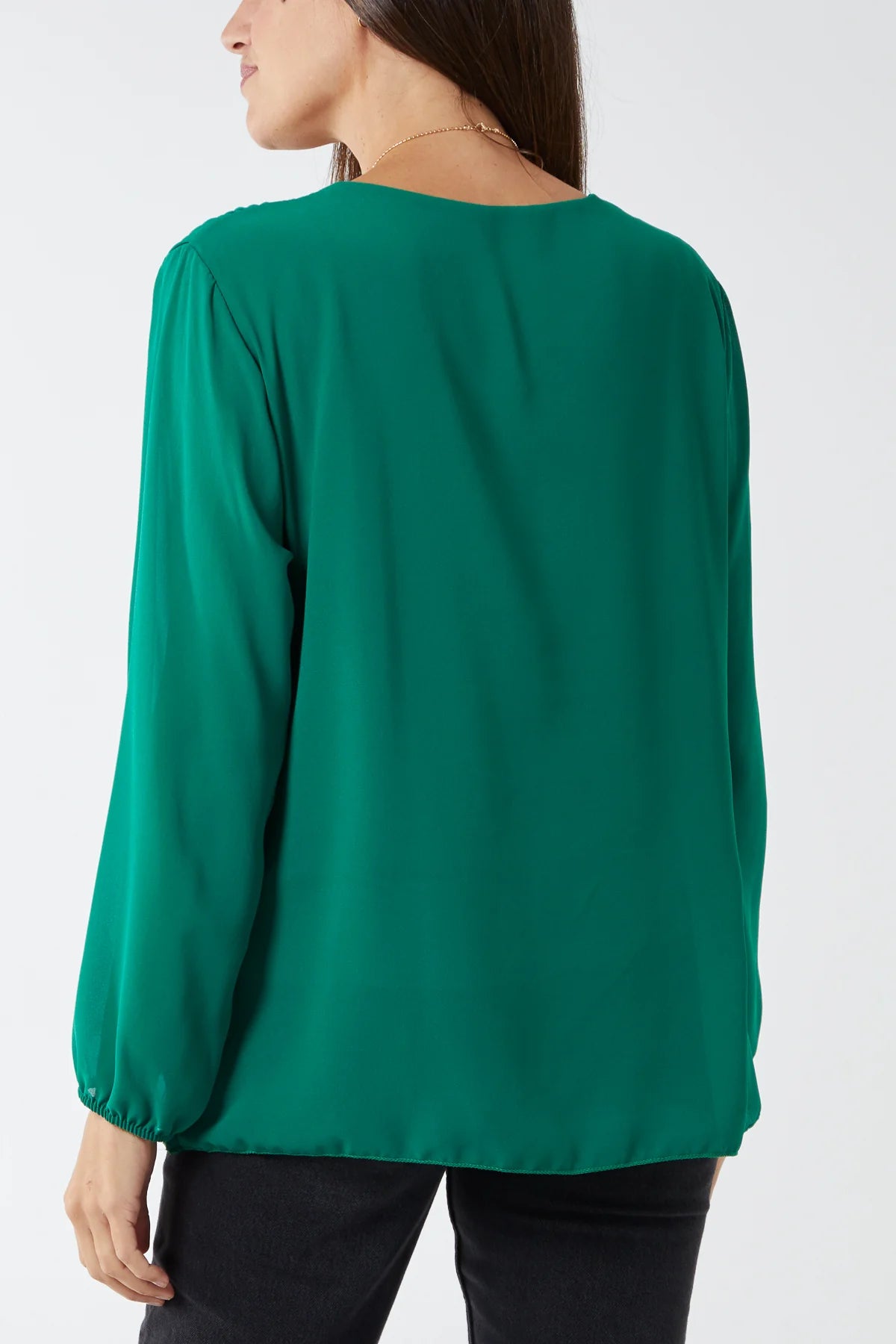 Lora Long Sleeve Pleated Top