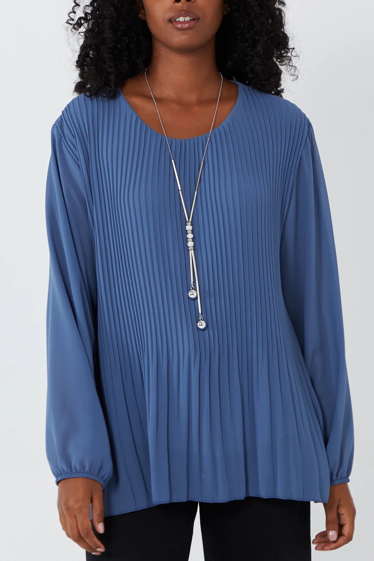 Lora Long Sleeve Pleated Top