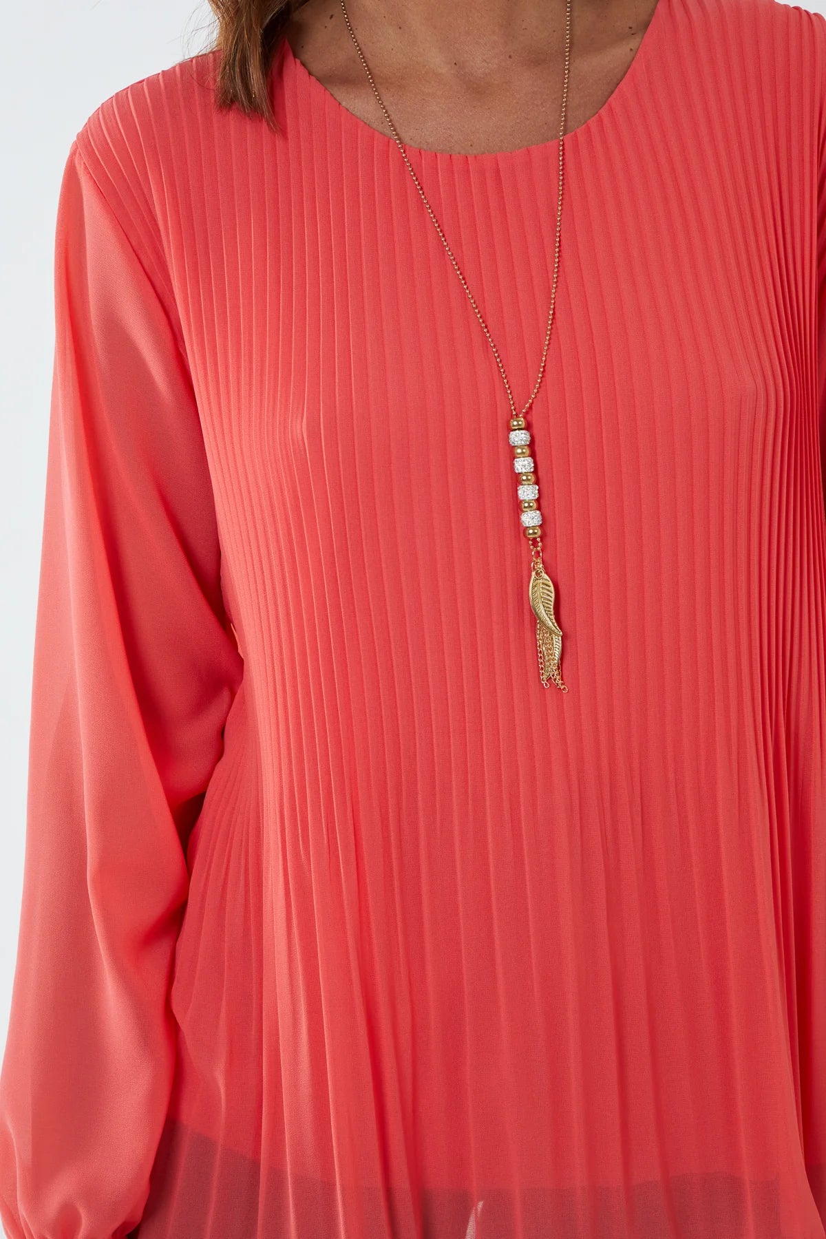 Lora Long Sleeve Pleated Top