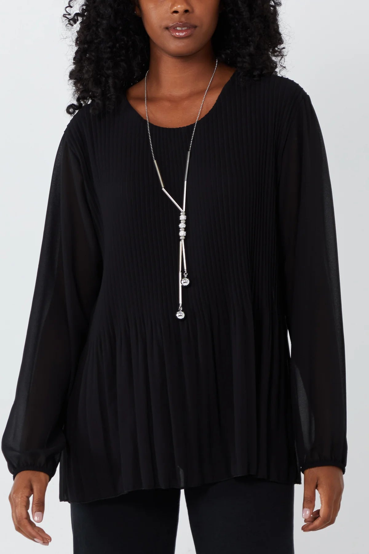 Lora Long Sleeve Pleated Top