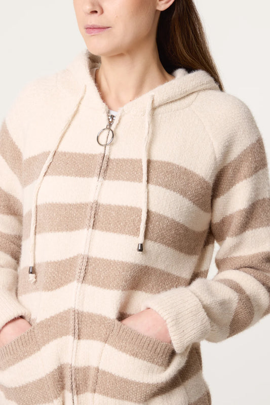 Lucy Stripe Zip Hoodie
