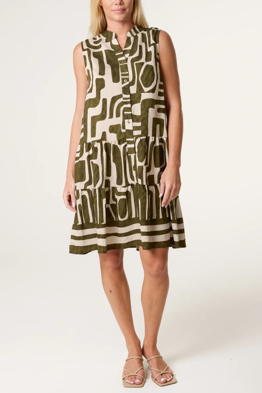 Gina Geometric Smock Dress