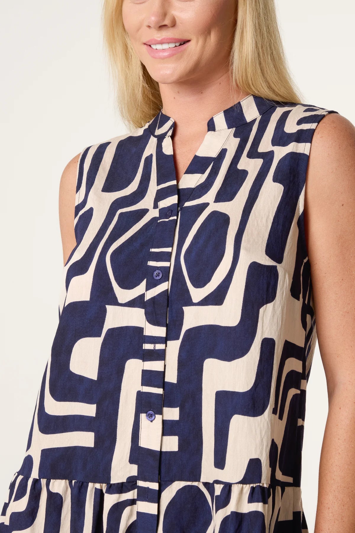 Gina Geometric Smock Dress