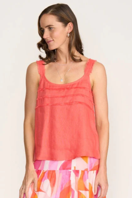 FOIL In To The Fray Linen Top