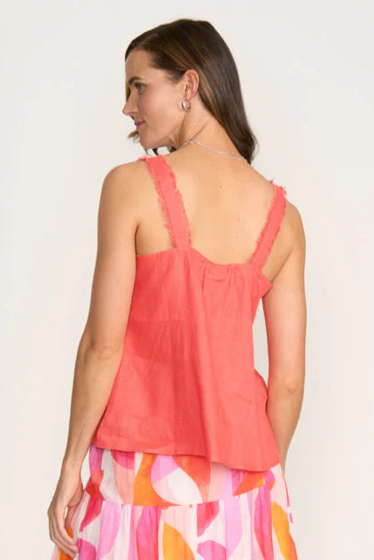 FOIL In To The Fray Linen Top