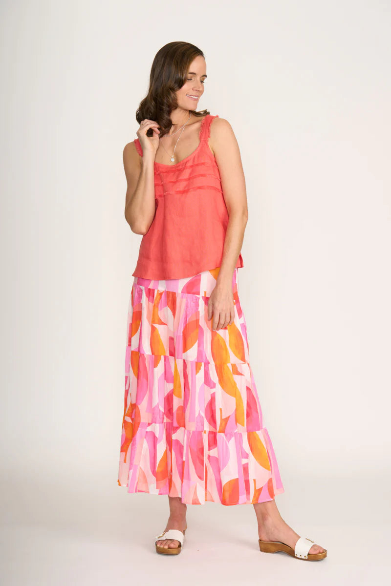 FOIL In To The Fray Linen Top