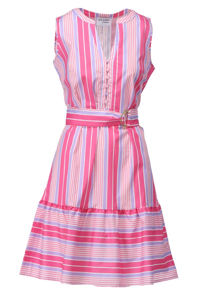K.Design Sleeveless Stripe Dress