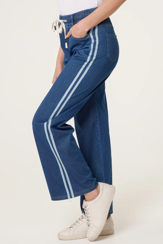 Della Side Stripe Drawstring Jeans