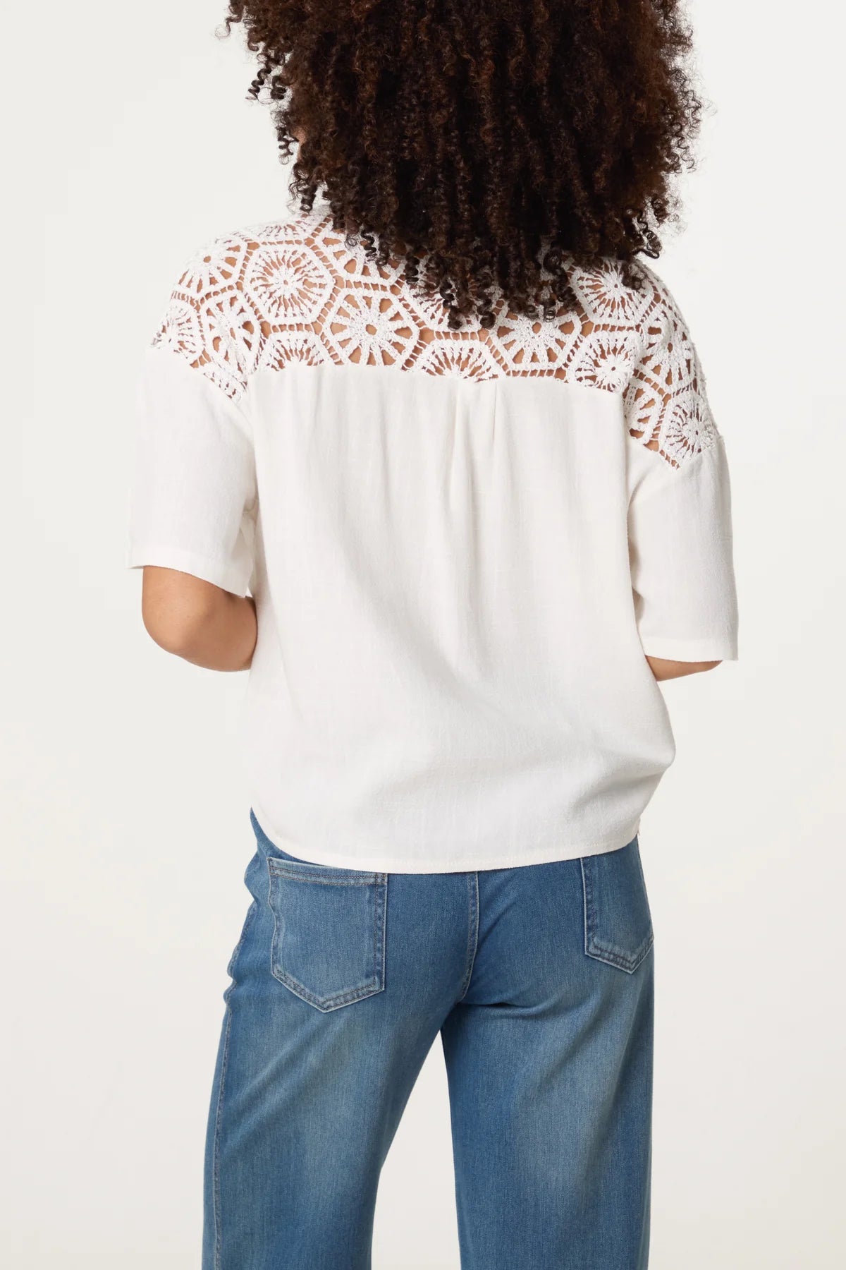Katya Crochet Detail Loose Fit Shirt