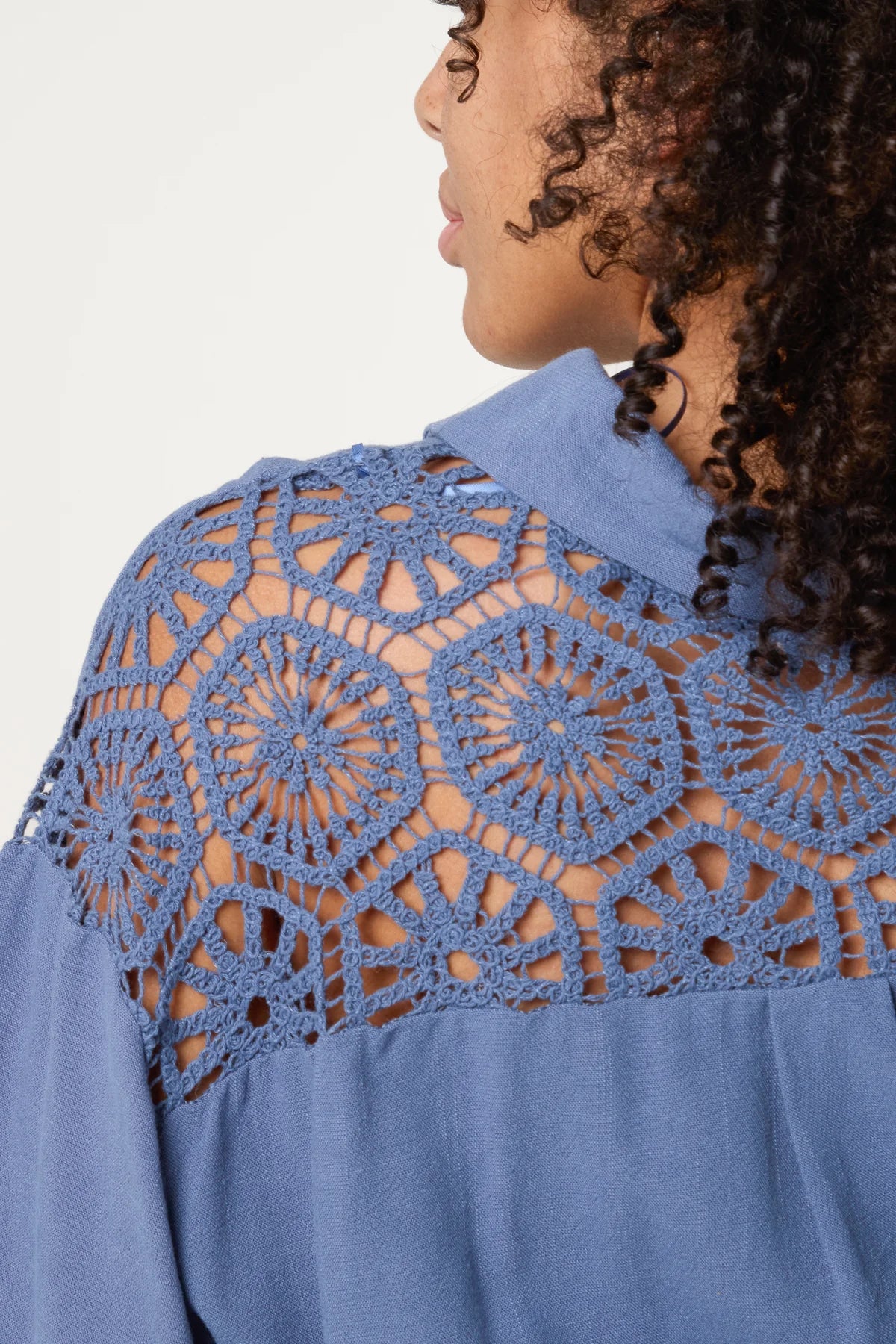 Katya Crochet Detail Loose Fit Shirt