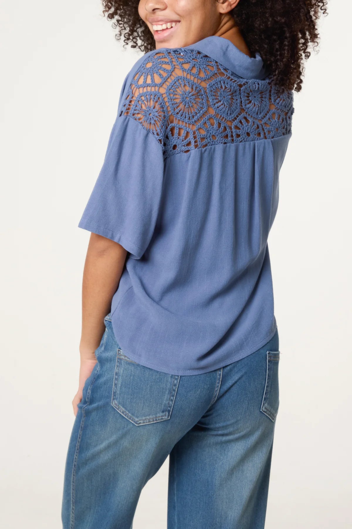 Katya Crochet Detail Loose Fit Shirt