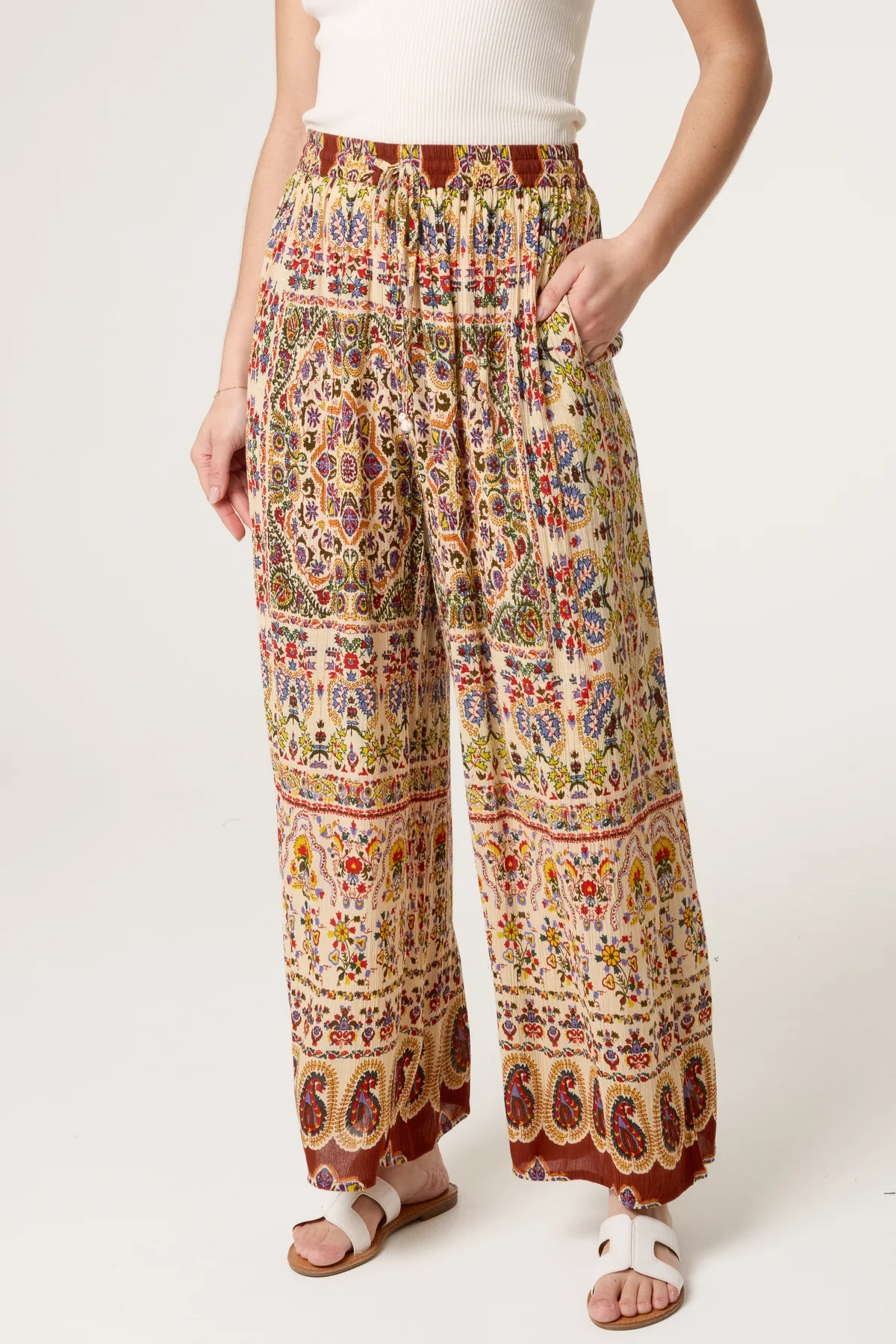Derby Shirred Waist Trousers
