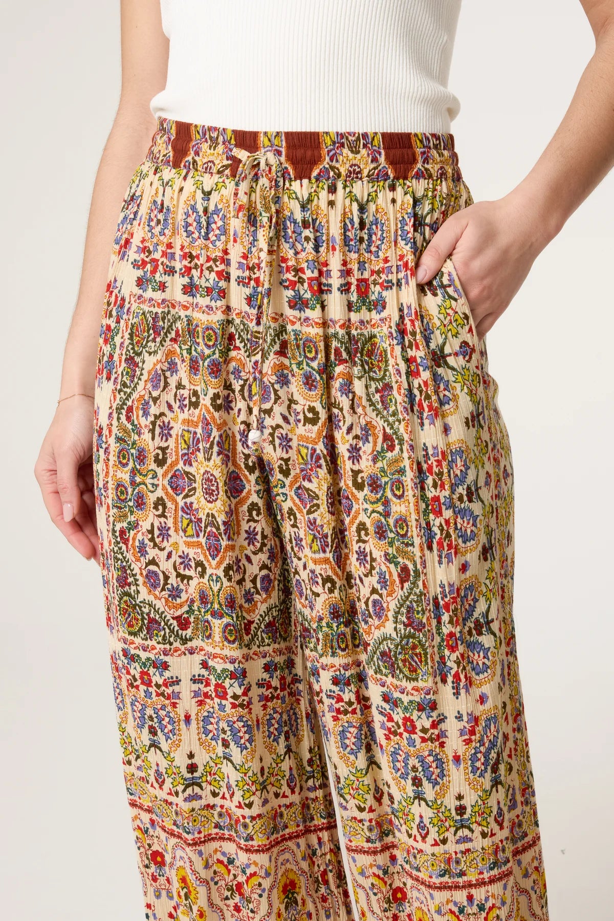 Derby Shirred Waist Trousers