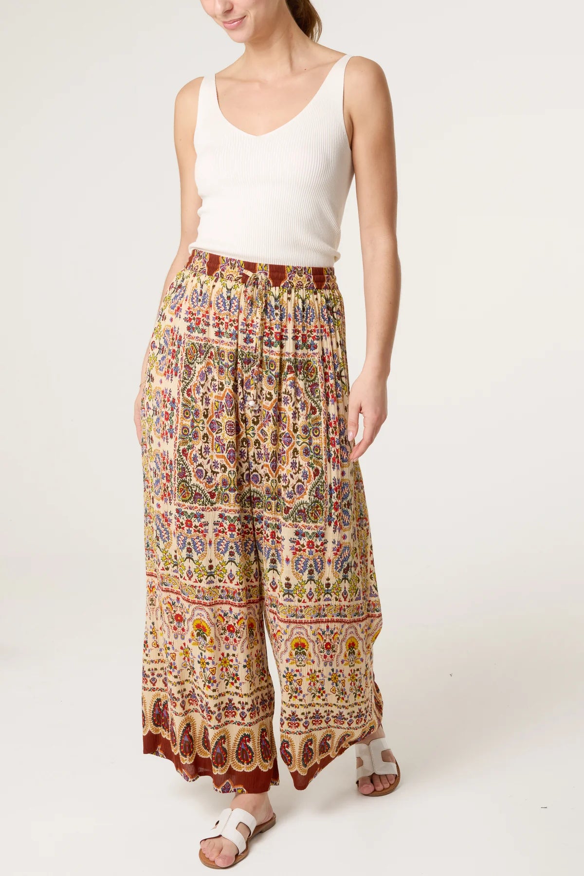 Derby Shirred Waist Trousers
