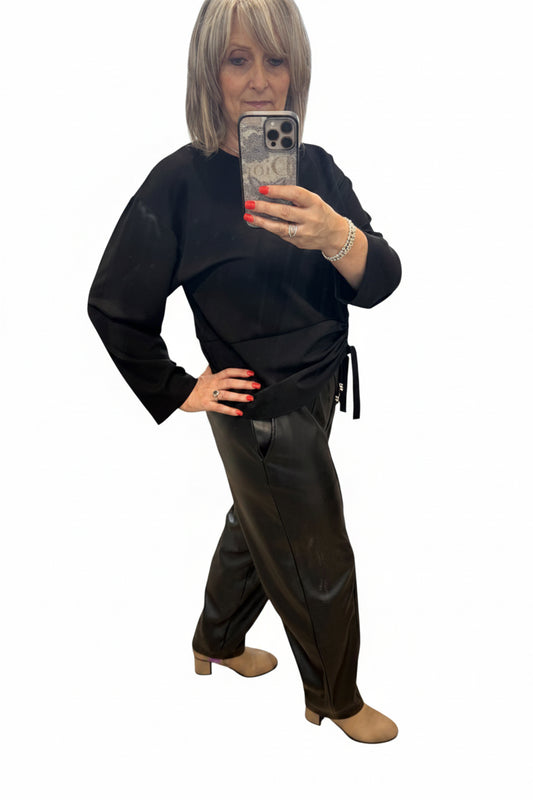 I.nco Faux Leather Trousers