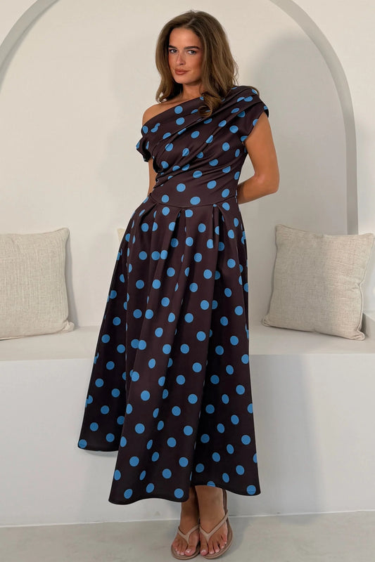 Shauna Polka Dot Midi Dress