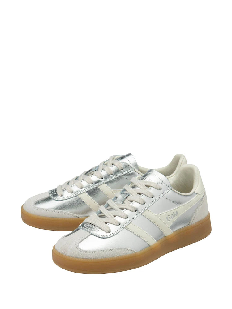Gola Viper Metallic Silver & Off White