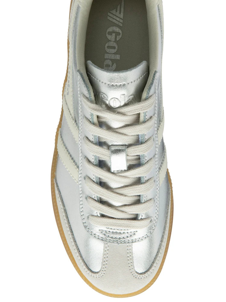 Gola Viper Metallic Silver & Off White