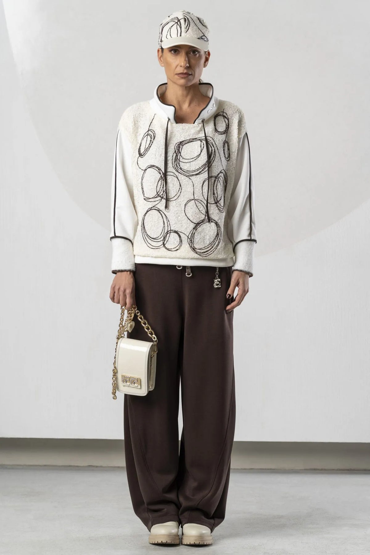 Elisa Cavaletti Sequined Fabric Sweatshirt