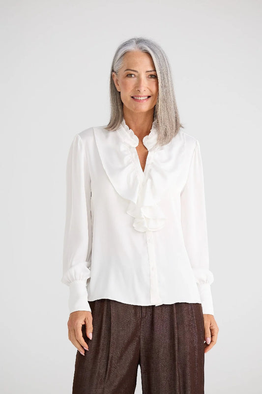 Brave & True Jazzy Satin Blouse
