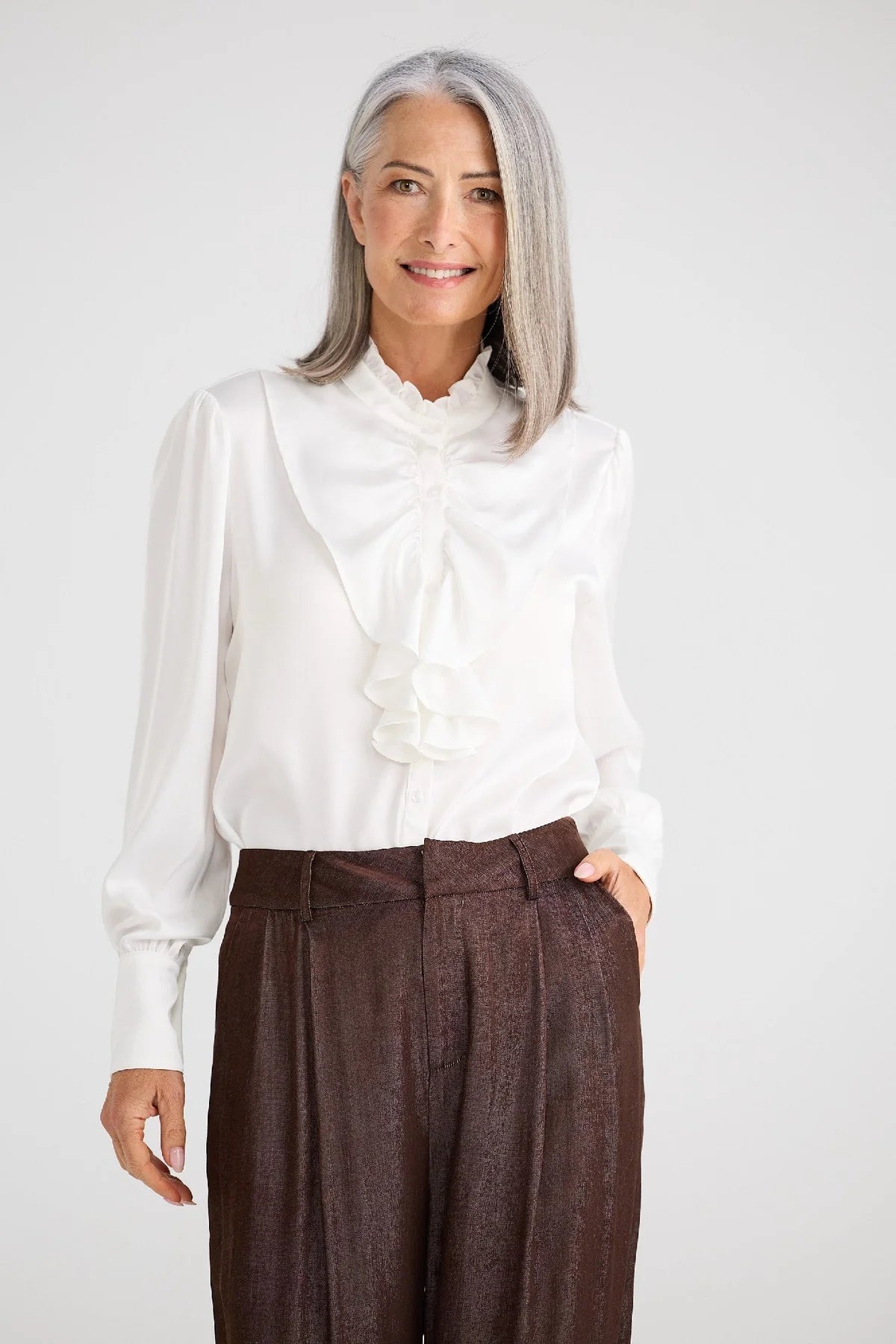 Brave & True Jazzy Satin Blouse