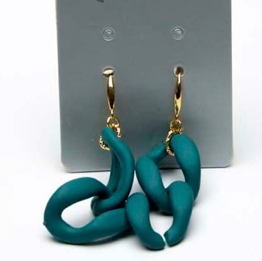 Chunky Resin Chain Drop Earrings