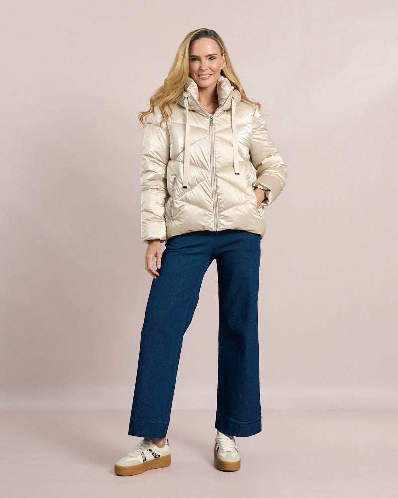 D.E.C.K by Decollage - Wet Look Puffer Jacket 2207