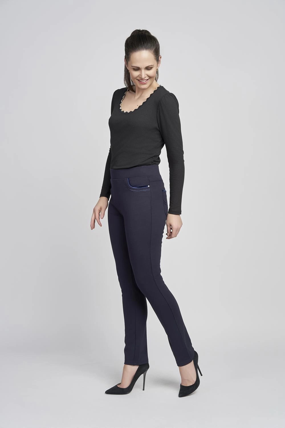 Pinns - Ponte Style Pull on Jeans