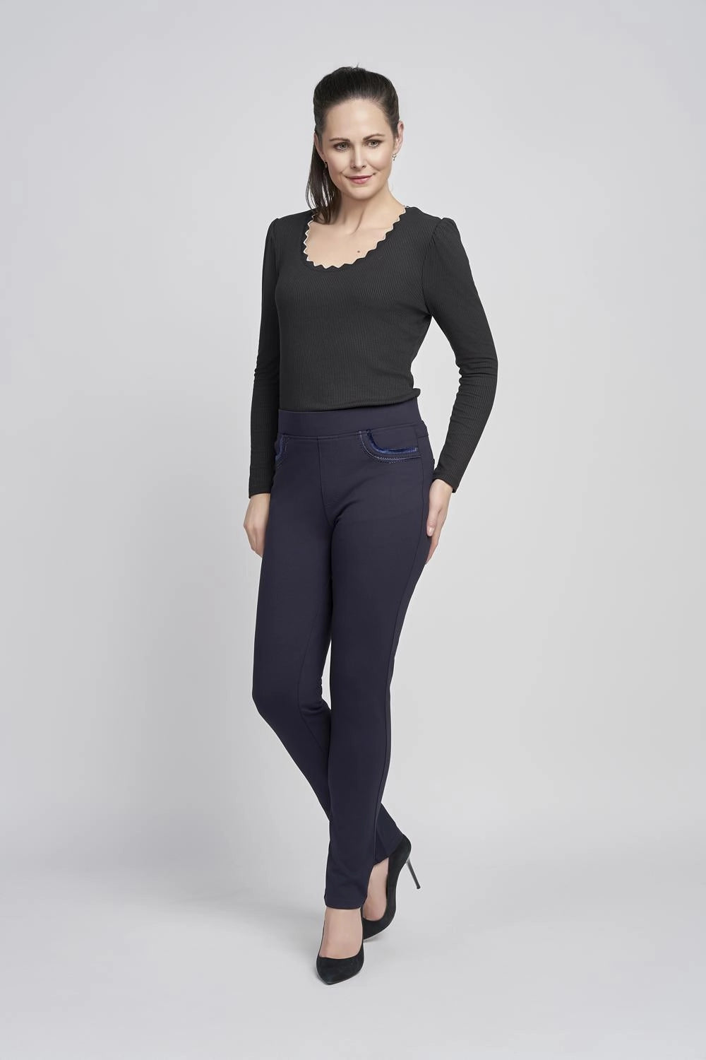 Pinns - Ponte Style Pull on Jeans