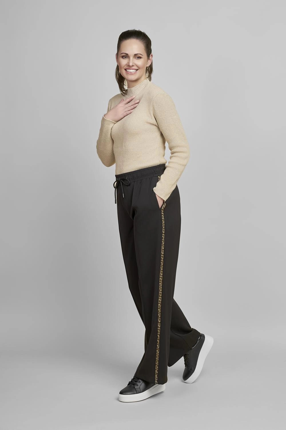 Pinns - Wide Leg Geo Trouser