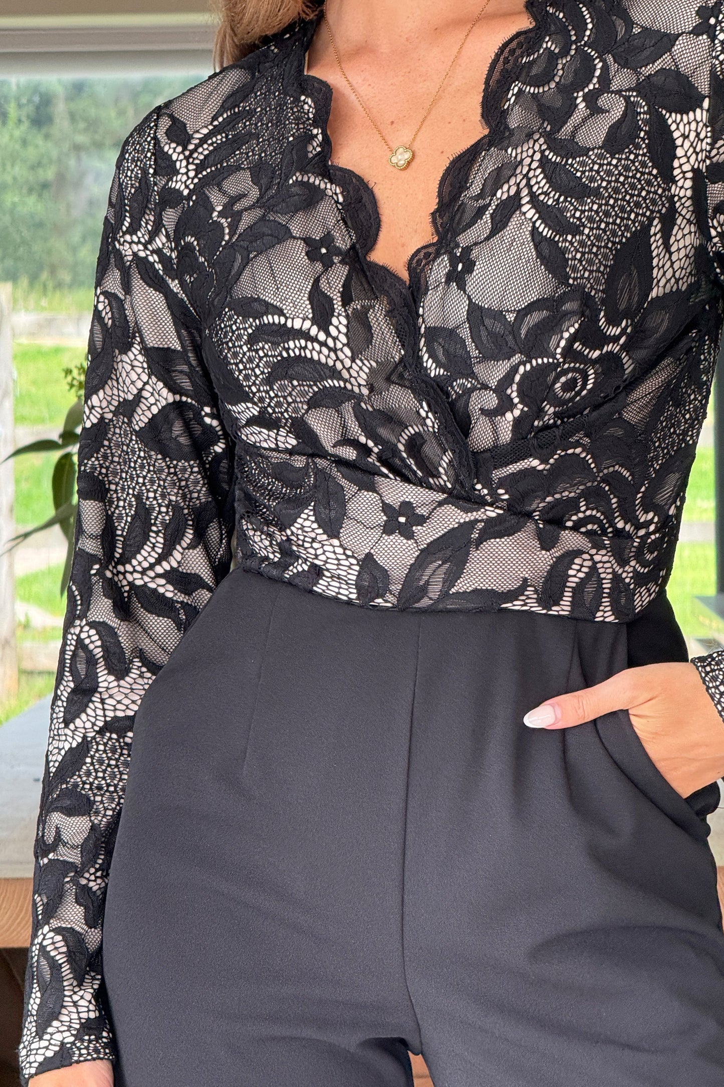 Maddie Lace Top Jumpsuit