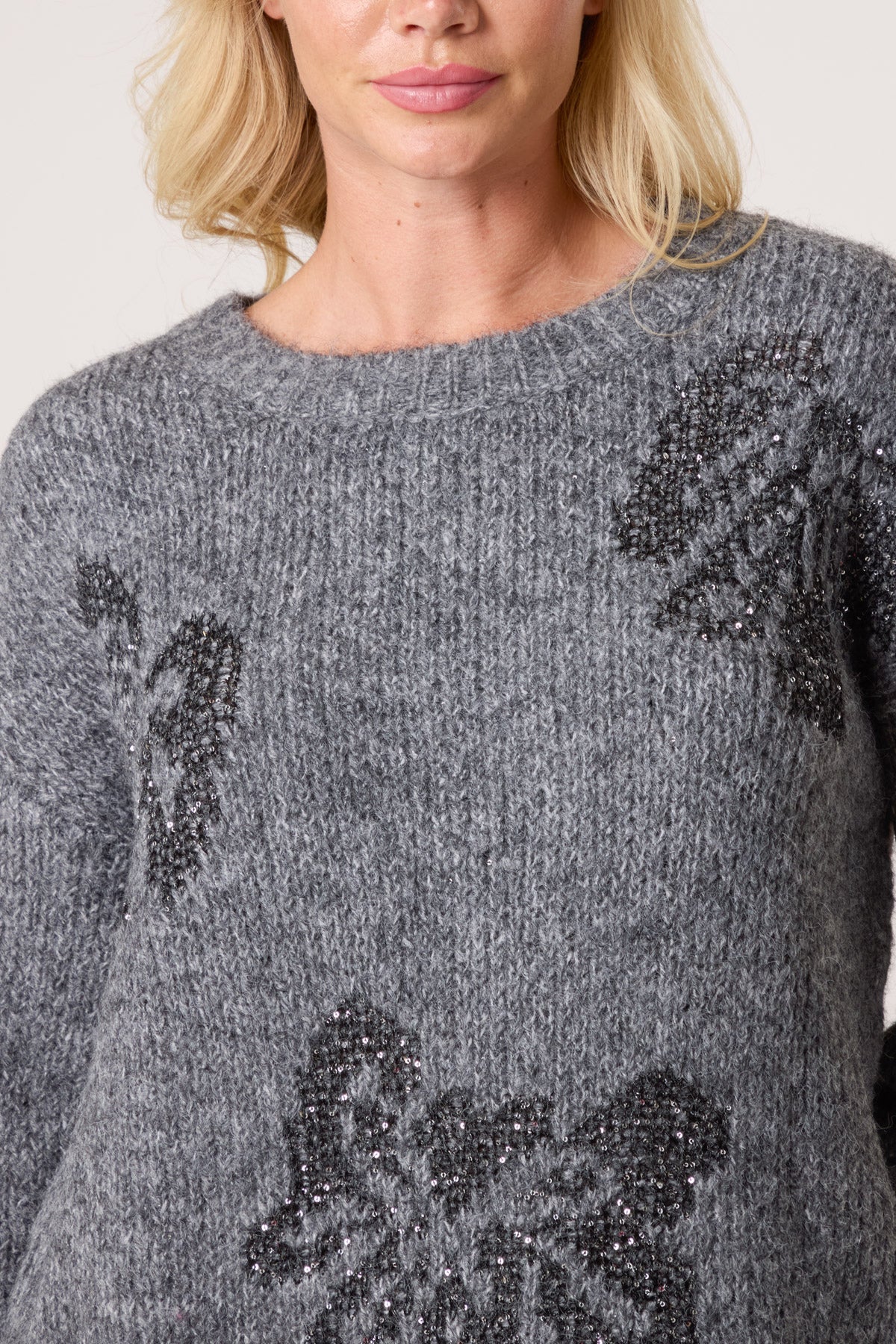 Betty Sparkly Bow Jumper