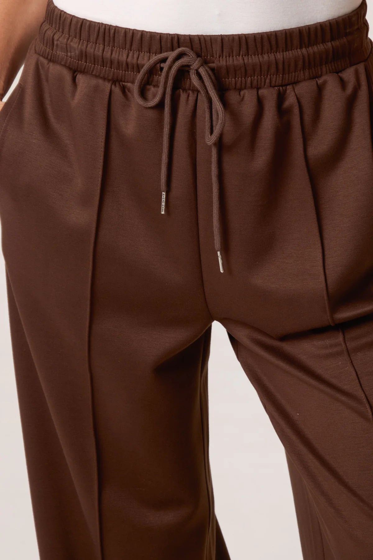 Cheryl Pin Tuck Wide Leg Jogger Trousers