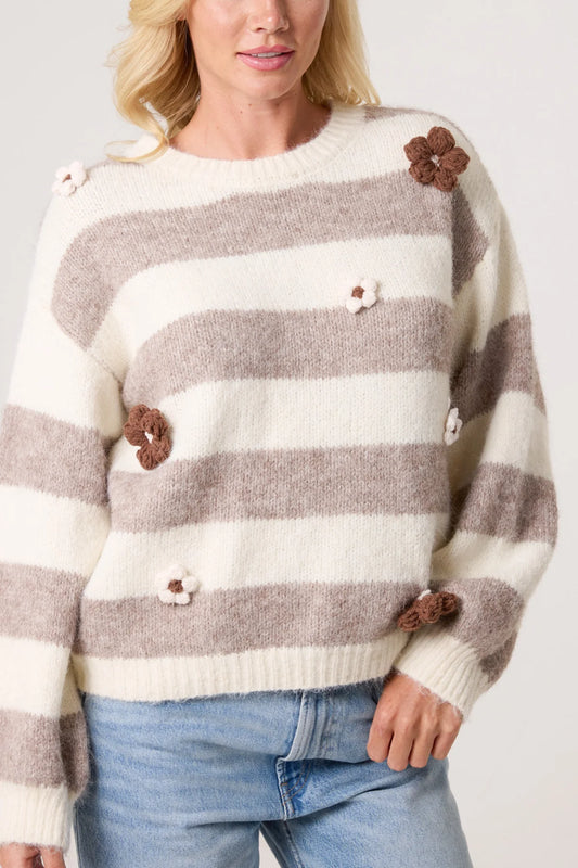 Stella Flock Floral Jumper