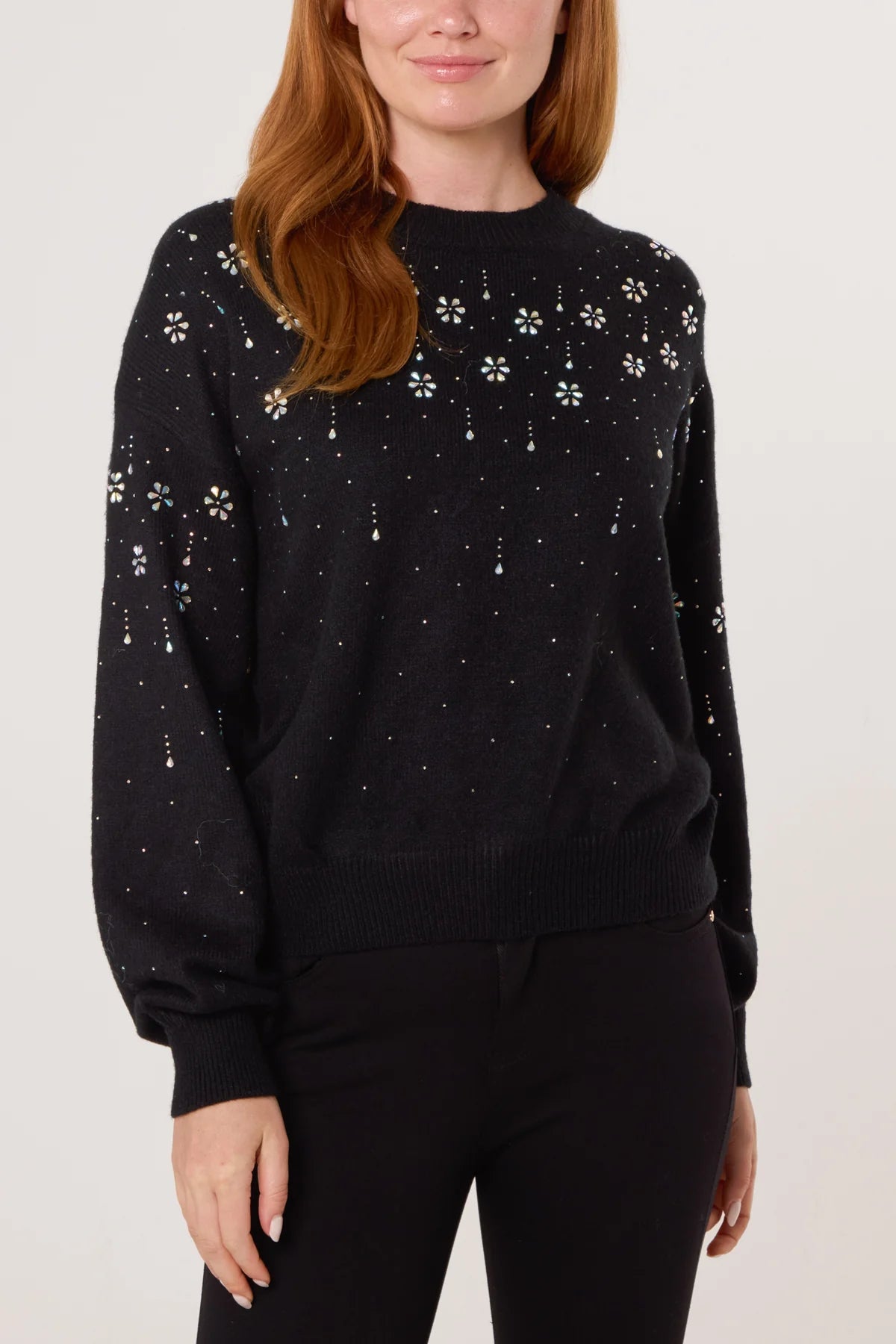 Sparkle Diamantés Embellished Jumper