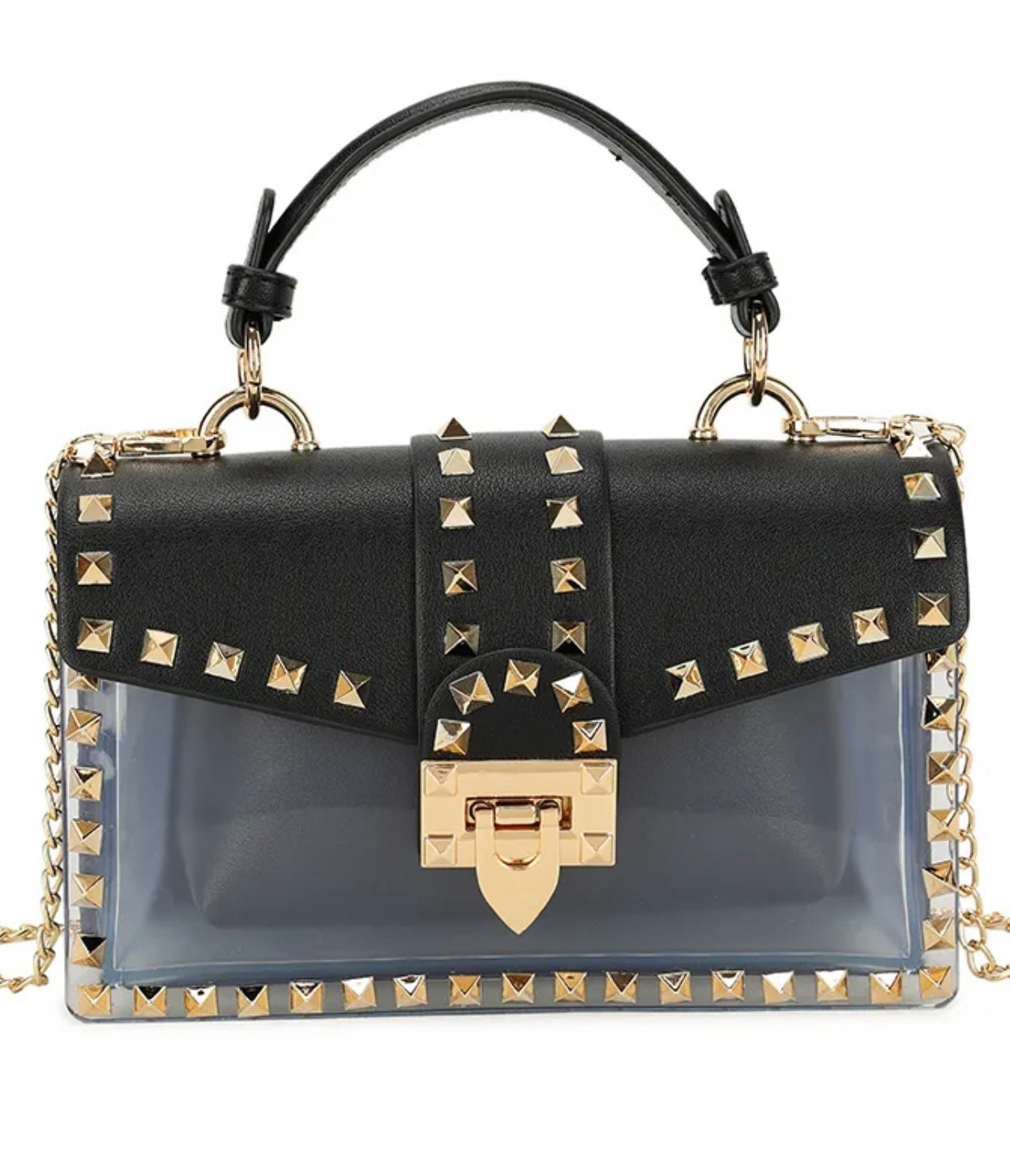 Emily Studded Clear Handbag